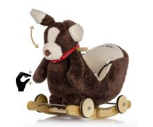 MILLY MALLY 4771 Rocking Dog Polly Plus - Brown Dog