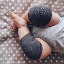 Mini Baby Knee Pads Art.257585 Light Grey Crawling knee pads
