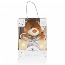 Mini Baby Addie Bear Set Art.257593 Beige  Детский пледик 90x75 см+мягкая игрушка Медвежонок 24см