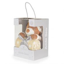 Mini Baby Addie Bear Set Art.257593 Beige  Детский пледик 90x75 см+мягкая игрушка Медвежонок 24см