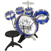 Ikonka Art.KX3440 Bērnu bungu komplekts šķīvji + krēsls