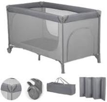 Mini Baby Travel Bed Uno Art.257788 Grey Bērnu manēžā ceļojumu gulta