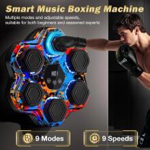 Music Boxing Machine Art.257852 Sienas stiprināma boksa paliktnis/vairogs ar cimdiem