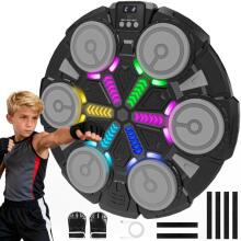 Music Boxing Machine Art.257853  Sienas stiprināma boksa paliktnis/vairogs ar cimdiem