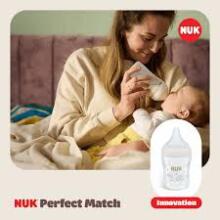Nuk Perfect Match  Art.SK101 bērnu pudelīte ar mīkstu silikona knupīti, 150 ml,