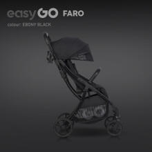 EASY GO Bērnu rati FARO EBONY BLACK