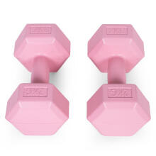 Hex dumbbells set 2x2 kg, vingrošanas svari, fitnesa slodze, rozā, ModernHome