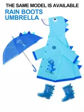 Kids Soft Raincoat Dino Art.258547 Blue  Rain-Coat