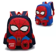 Children School Backpack Spiderman Art.258561 Dark Blue Детский рюкзак