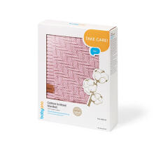 1647/01 KNITTED COTTON BLANKET PINK