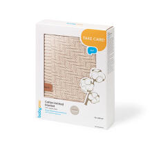 1647/03 KNITTED COTTON BLANKET BEIGE