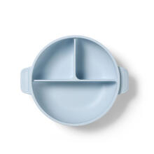 1661/01 SILICONE PLATE WITH SUCTION CUP AND COVER BLUE