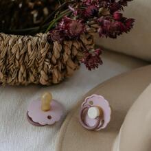 Frigg Daisy Round Latex Night Art.76222481 Cream night/Croissant Pacifier (nipple) made of 100% natural rubber 6-18 months (2 pcs.)