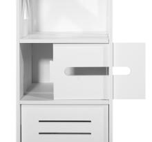 Vannas istabas skapis, 80 cm, balts