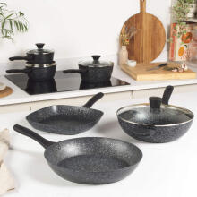 Salter BW05751S2EU7 Megastone 3-Piece Saucepan Set