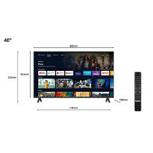 TCL S54 Series 40S5400A TV 101,6 cm (40 collas) Full HD viedtelevizors Wi-Fi melns