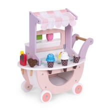 Wooden cart ice cream store for kids 12 pieces ECOTOYS
