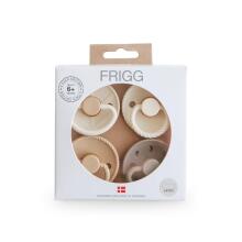 Frigg Pacifiers 4-pack Round Latex Art.101890 Crystal Sparkle Apaļš māneklītis (knupītis) no 100% naturāla kaučuka no 6-18 mēn. (4 gb.)