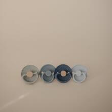 Frigg Pacifiers 4-pack Round Latex Art.101897 Skyline Serenity Pacifier (nipple) made of 100% natural rubber 0-6 months (4 pcs.)