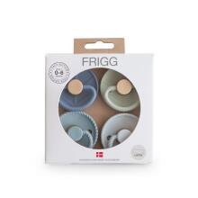 Frigg Pacifiers 4-pack Round Latex Art.101897 Skyline Serenity Pacifier (nipple) made of 100% natural rubber 0-6 months (4 pcs.)