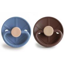 Frigg Little Viking Round Latex  Art.101547 Harald/Bjorn Pacifier (nipple) made of 100% natural rubber 6-18 months (2 pcs.)