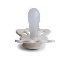 Frigg Lucky Symmetrical Silicone Pacifier  Art.10188 Cream Apaļš māneklītis (knupītis) no 100% naturāla silikona no 0-6 mēn. (1 gb.)