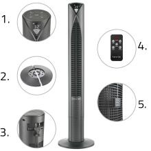 Lovio LVTF202Y24C-TI Tower Fan AirWave PRO Titan