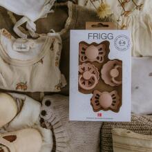 Frigg Pacifiers 4-pack Round Latex/Silicone Art.101483 Blush Apaļš māneklītis (knupītis) no 100% naturāla kaučuka/silikona no 0-6 mēn. (4 gb.)