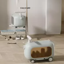 Travel Boarding Luggage Suitcase Art.260368 Green  Чемодан-сиденье на колесах 3 в 1