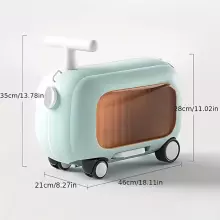 Travel Boarding Luggage Suitcase Art.260369 Blue  Suitcase-seat on wheels 3 in 1