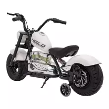 Motorcycle Chopper Warrior Art.260383 White Jaudīgā 12v bērnu elektromašīna/elektromotocikls