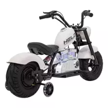 Motorcycle Chopper Warrior Art.260383 White Jaudīgā 12v bērnu elektromašīna/elektromotocikls