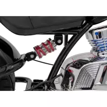 Motorcycle Chopper Warrior Art.260383 White Jaudīgā 12v bērnu elektromašīna/elektromotocikls