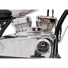 Motorcycle Chopper Warrior Art.260383 White Jaudīgā 12v bērnu elektromašīna/elektromotocikls