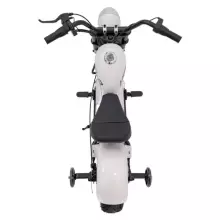 Motorcycle Chopper Warrior Art.260383 White Jaudīgā 12v bērnu elektromašīna/elektromotocikls