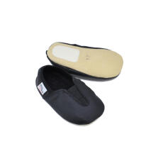 Bebe Basic Kids Hip-Hop Punsa Gymnastics Shoes Art.SB130 Black Чешки гимнастические c кожанной подошвой