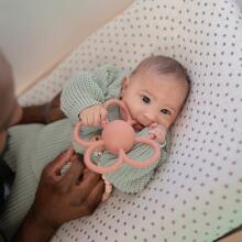 Mushie Silicone Teether Daisy Art.101344 Silicone rattle (100% natural)