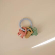 Mushie  Silicone  Teether Ring Art.102050 Augstākas kvalitātes - silikona grabulis (100% dabisks)