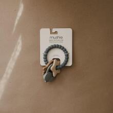 Mushie  Silicone  Teether Ring Art.101323 Silicone rattle (100% natural)