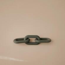 Mushie  Silicone  Teether Links Art.101272 Augstākas kvalitātes - silikona grabulis (100% dabisks)