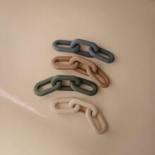 Mushie  Silicone  Teether Links Art.101269 Silicone rattle (100% natural)
