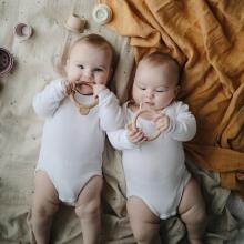 Mushie  Silicone  Teether Links Art.101270 Silicone rattle (100% natural)