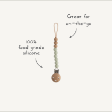 Mushie Silicone Pacifier Clip Eva Art.2090163 Sage Pacifier holder