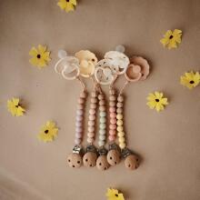 Mushie Silicone Pacifier Clip Eva Art.2090194 Stone Держатель для пустышки