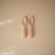 Mushie Silicone Starter Spoon Art.101353 Beige Mīkstā silikona karote(2 gab.)
