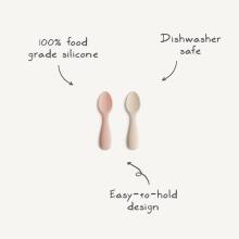 Mushie Silicone Starter Spoon Art.101353 Beige Mīkstā silikona karote(2 gab.)