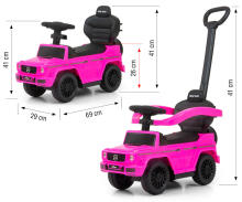 MILLY MALLY 3692 Rotaļlieta ar rokturi Mercedes G350d rozā
