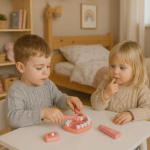 Eco Toys Art.HM328232 Koka ārsta spēļu komplekts medicīnas soma bērniem 24 gabali