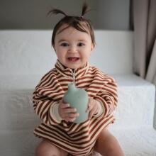 Mushie Silicone Sippy Cup Art.2480228 Powder Blue  Силиконовая обучающая кружечка , 175 мл.