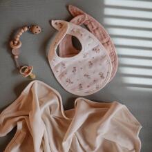 Mushie Muslin Bib Art.101254 Детский хлопковый слюнявчик,2 шт
